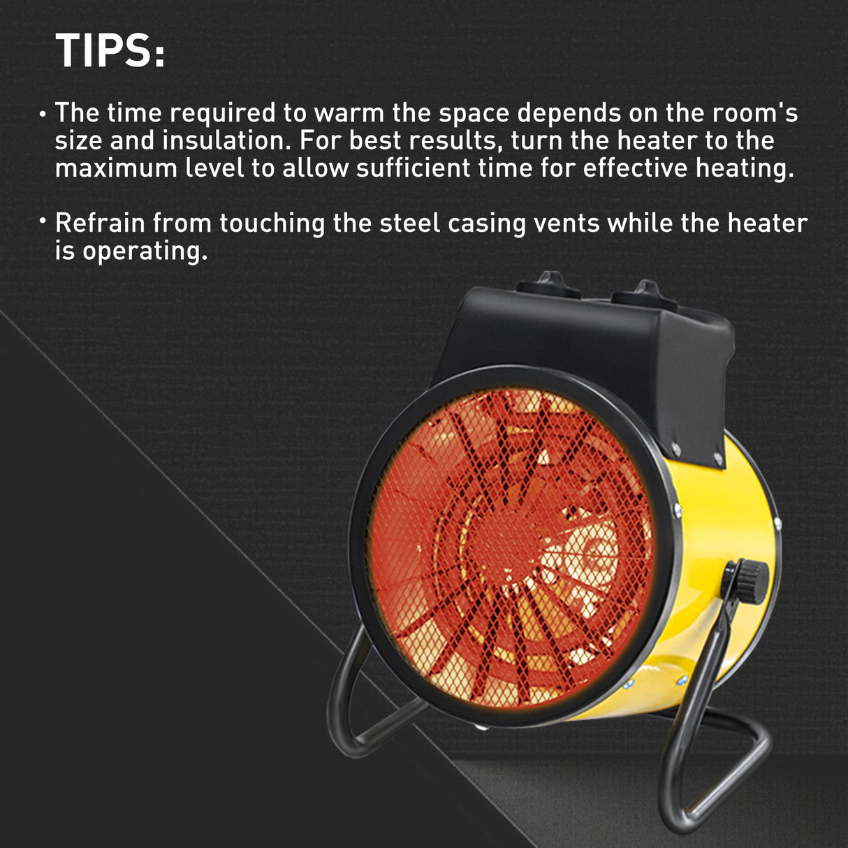 1500W Outdoor Heater,Yellow - Eagle Peak Custom Canopy Tent