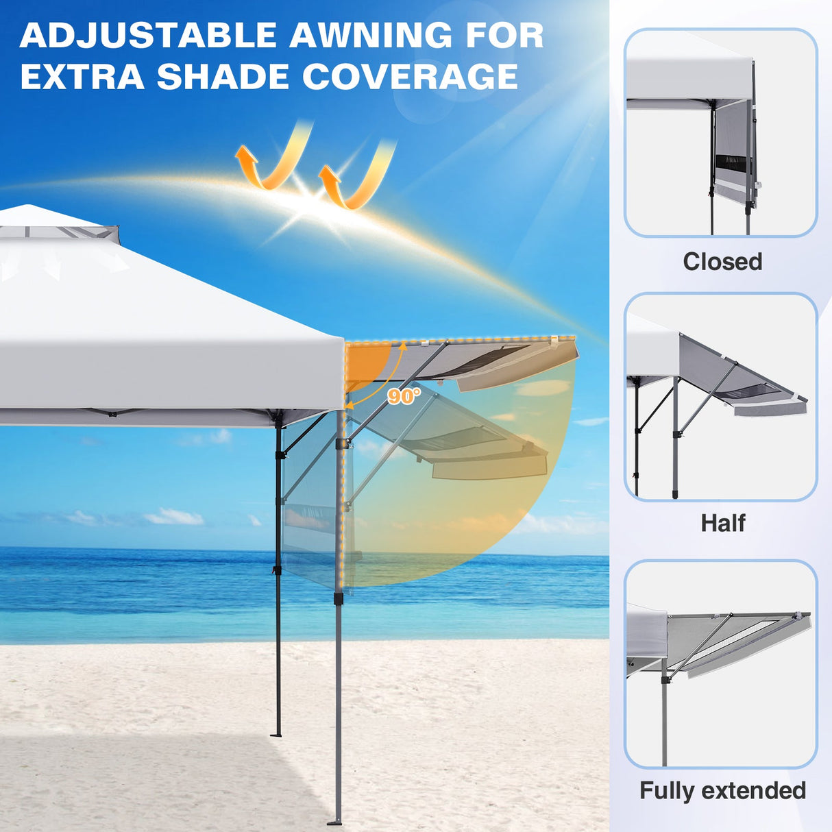 17x10 Pop up Gazebo Canopy Tent Outdoor Instant Canopy Shelter - Eagle Peak®
