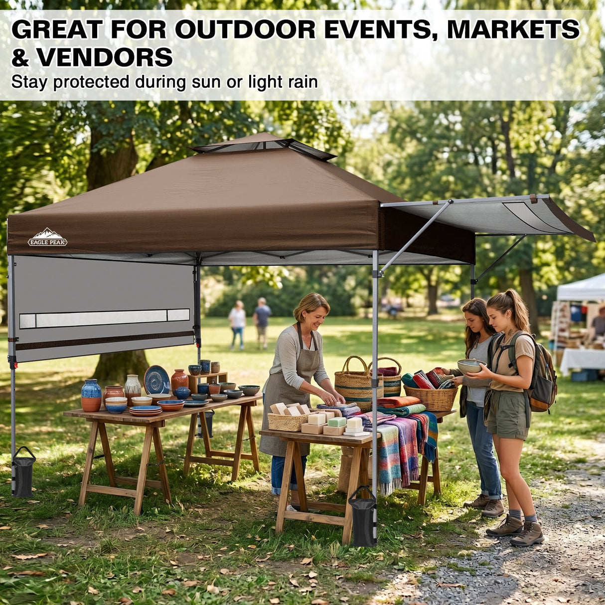 17x10 Pop up Gazebo Canopy Tent Outdoor Instant Canopy Shelter - Eagle Peak