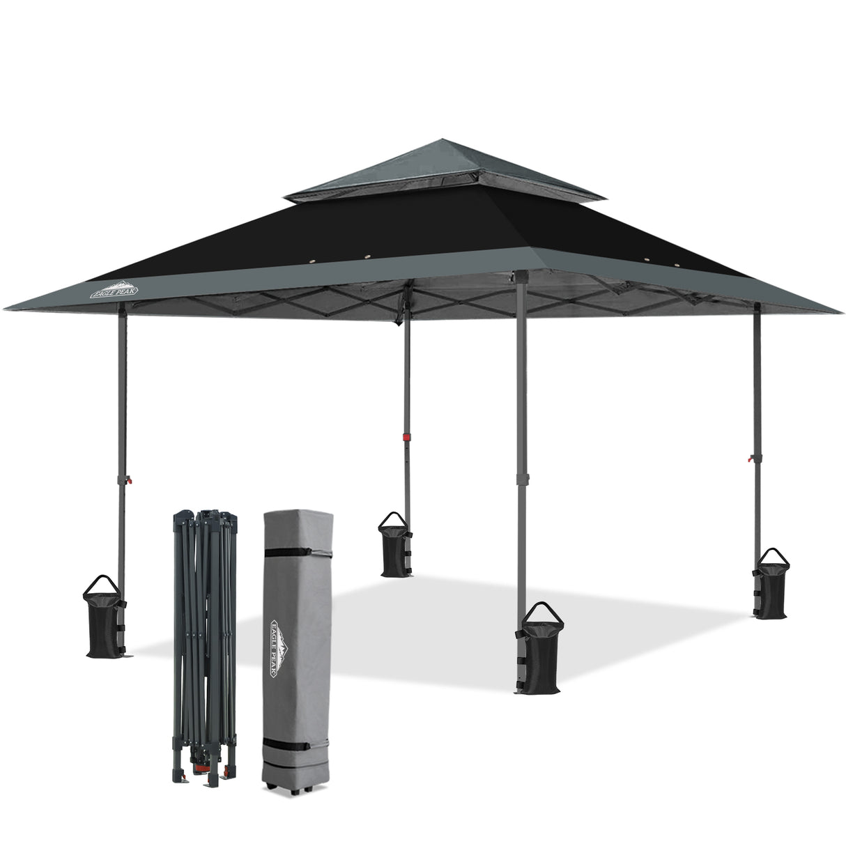 13x13 Straight Leg Pop Up Canopy Tent with 169 sqft of Shade
