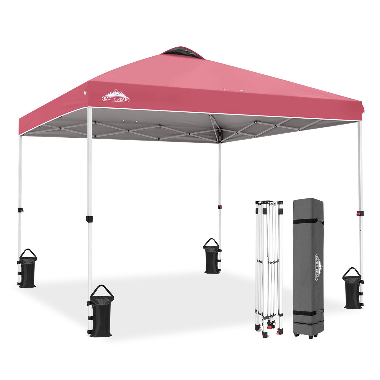 Easy Setup Straight Leg 10x10 Pop Up Canopy Tent w/ 100 sqft of Shade
