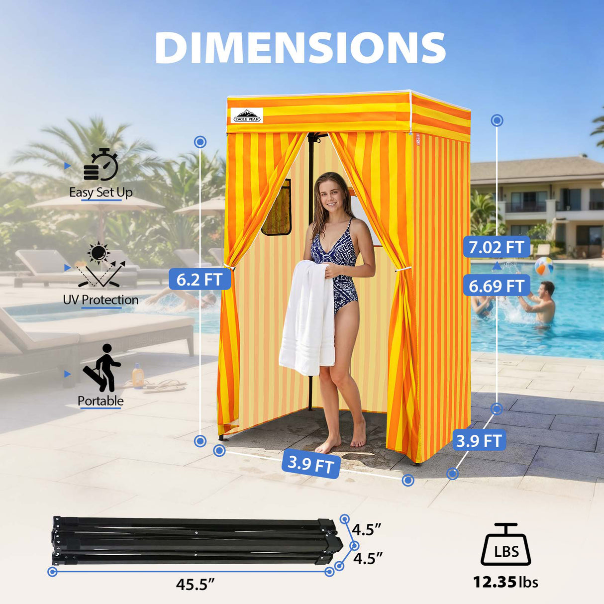 Flat Top 4x4 Pop-up Canopy Changing Room