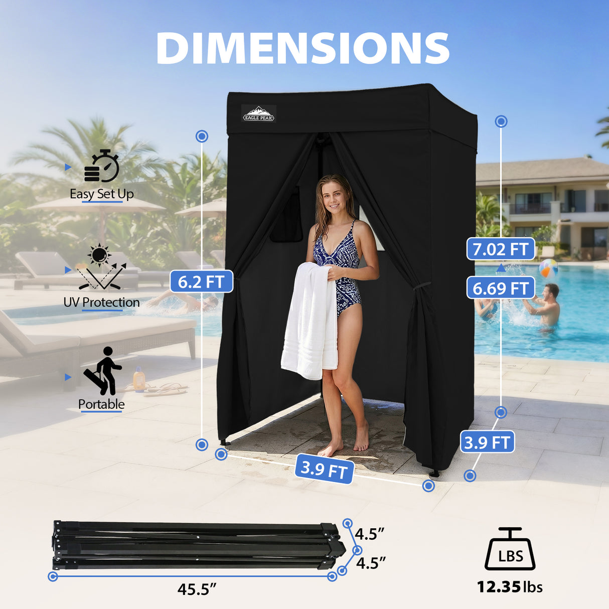 Flat Top 4x4 Pop-up Canopy Changing Room