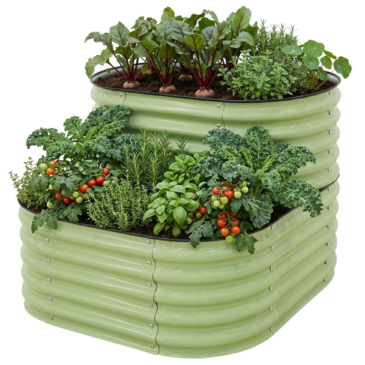 hardwood planter boxes Metal Planters Boxes – Durable Corrugated Metal & Modern Designs 4' x 6' / Western Red Cedar (Ready to Install) / Grey main image 1