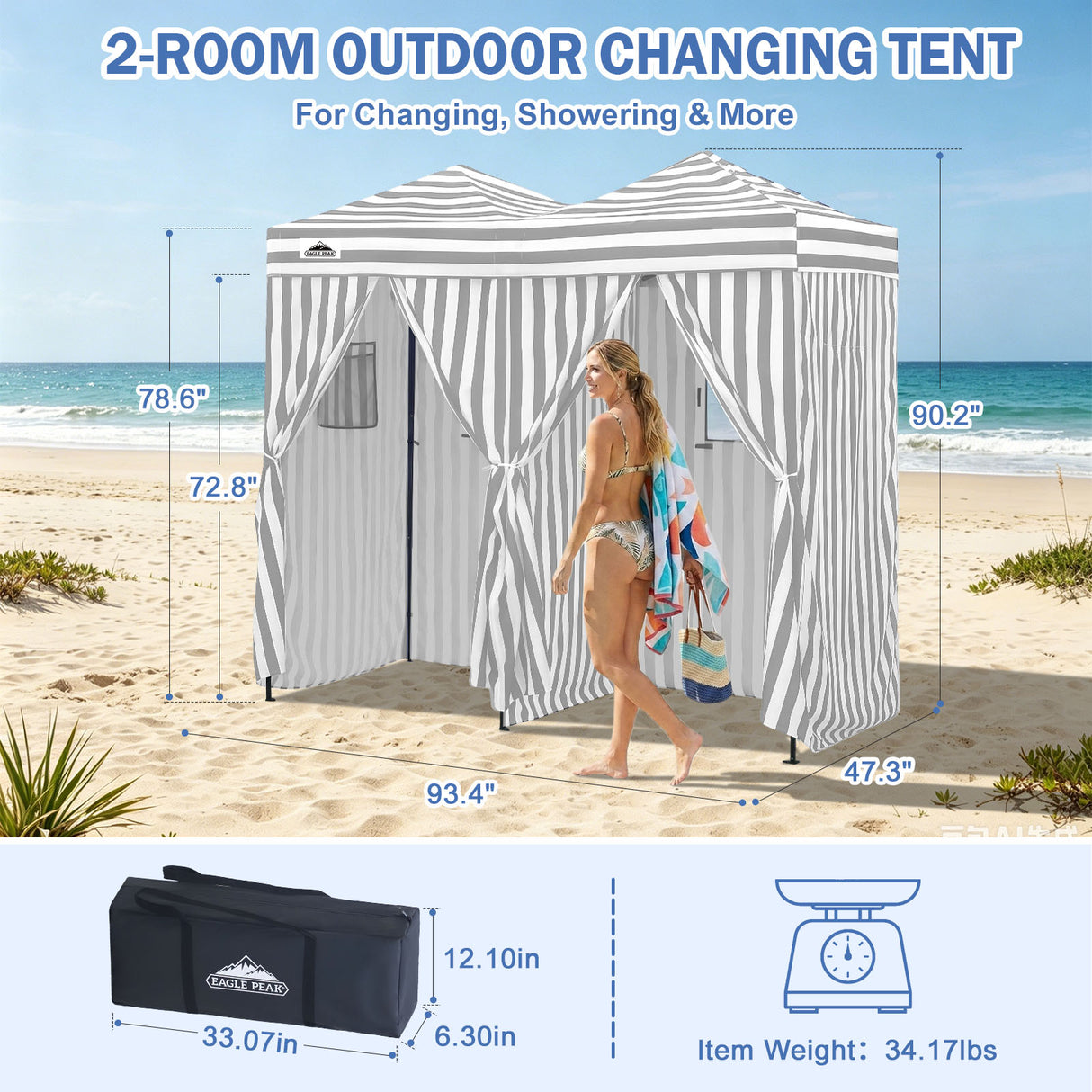 Outdoor Pop Up Changing Room 8x4 ft