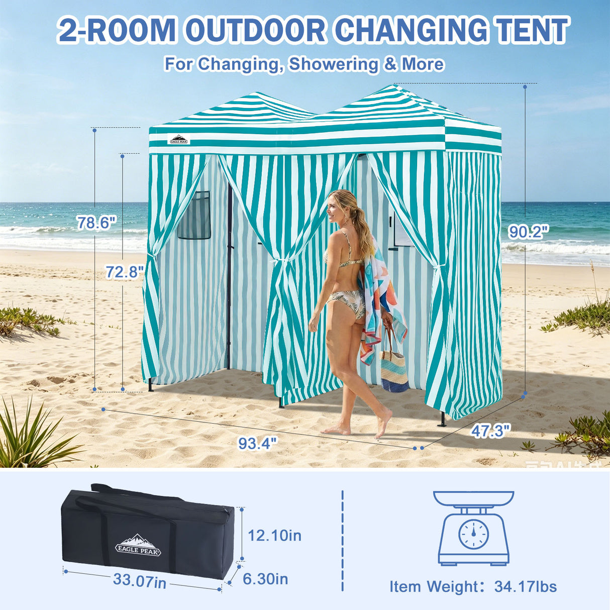 Outdoor Pop Up Changing Room 8x4 ft