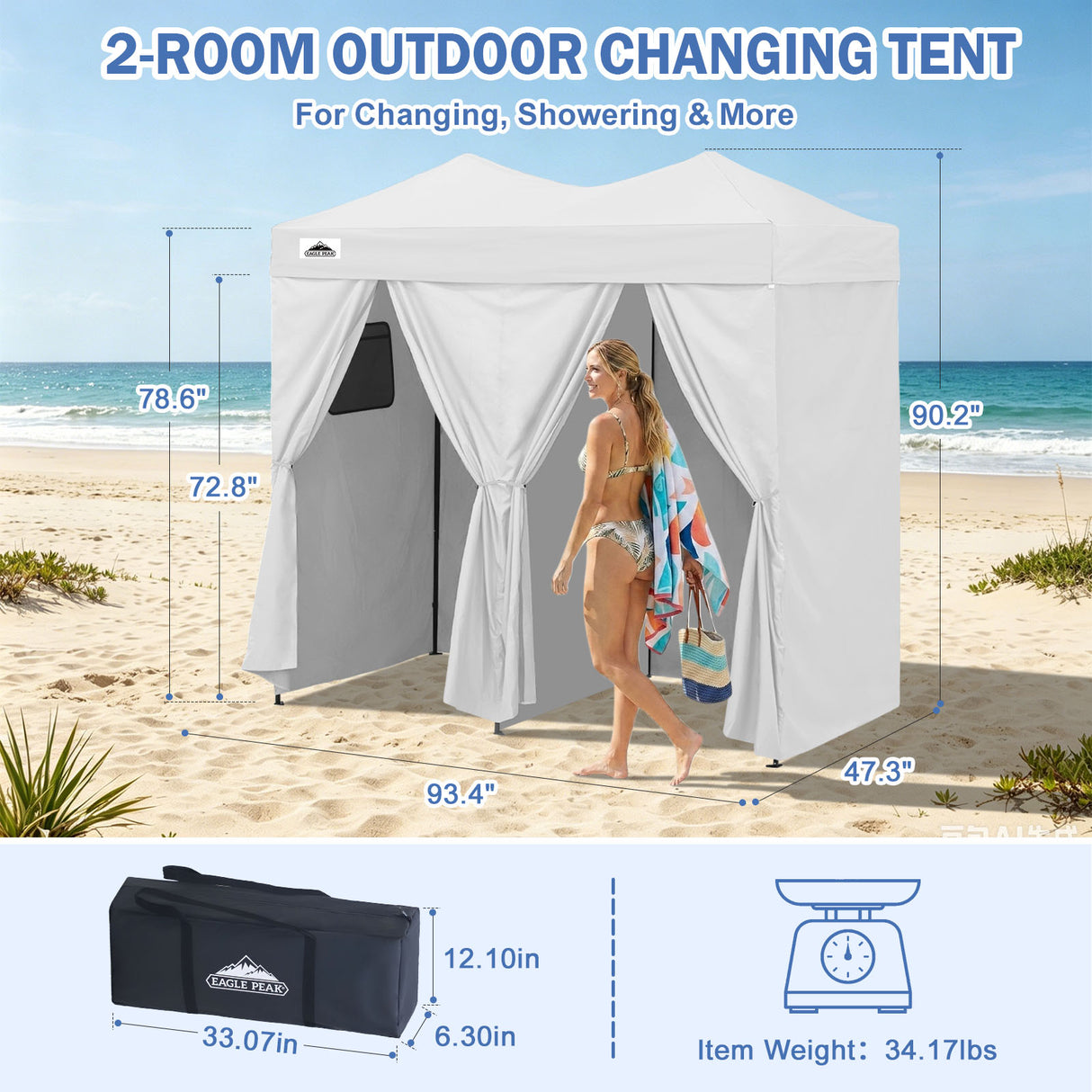 Outdoor Pop Up Changing Room 8x4 ft