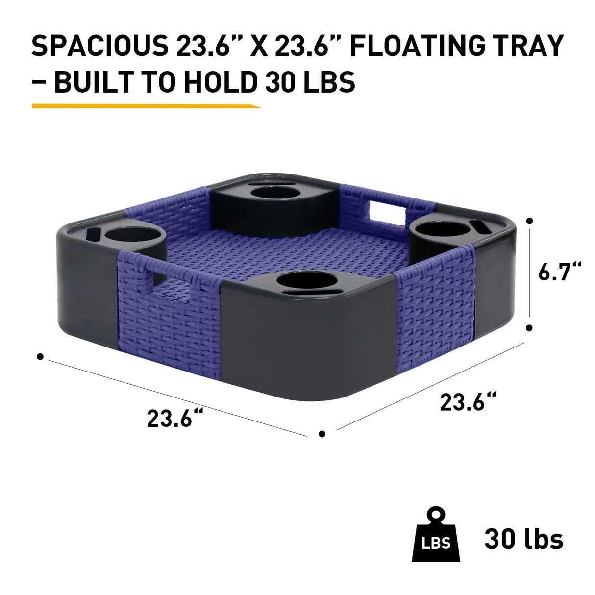 24”x24” Square/35”x24” Rectangular Floating Tray for Pool and Hot Tub - Eagle Peak Custom Canopy Tent
