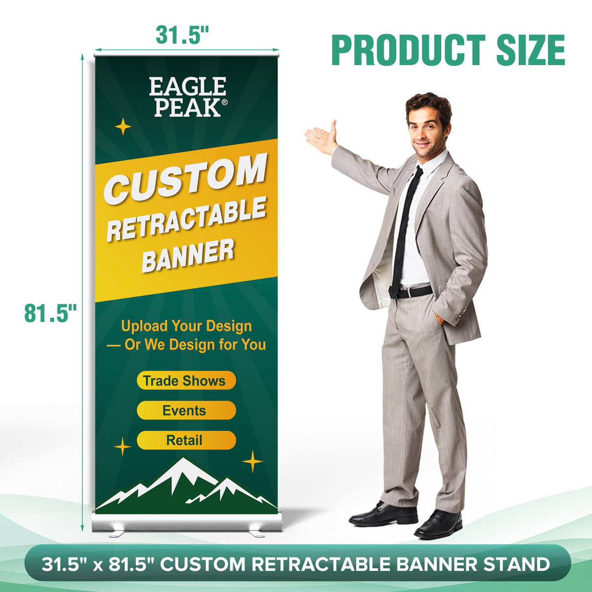 Custom Retractable Banner Stand with Your Business Logo