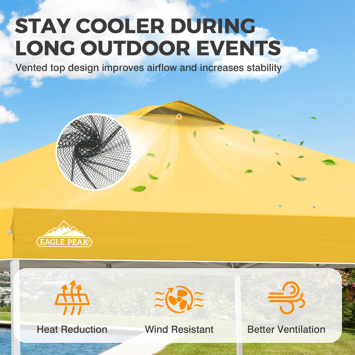 Easy Setup Straight Leg 10x10 Pop Up Canopy Tent w/ 100 sqft of Shade