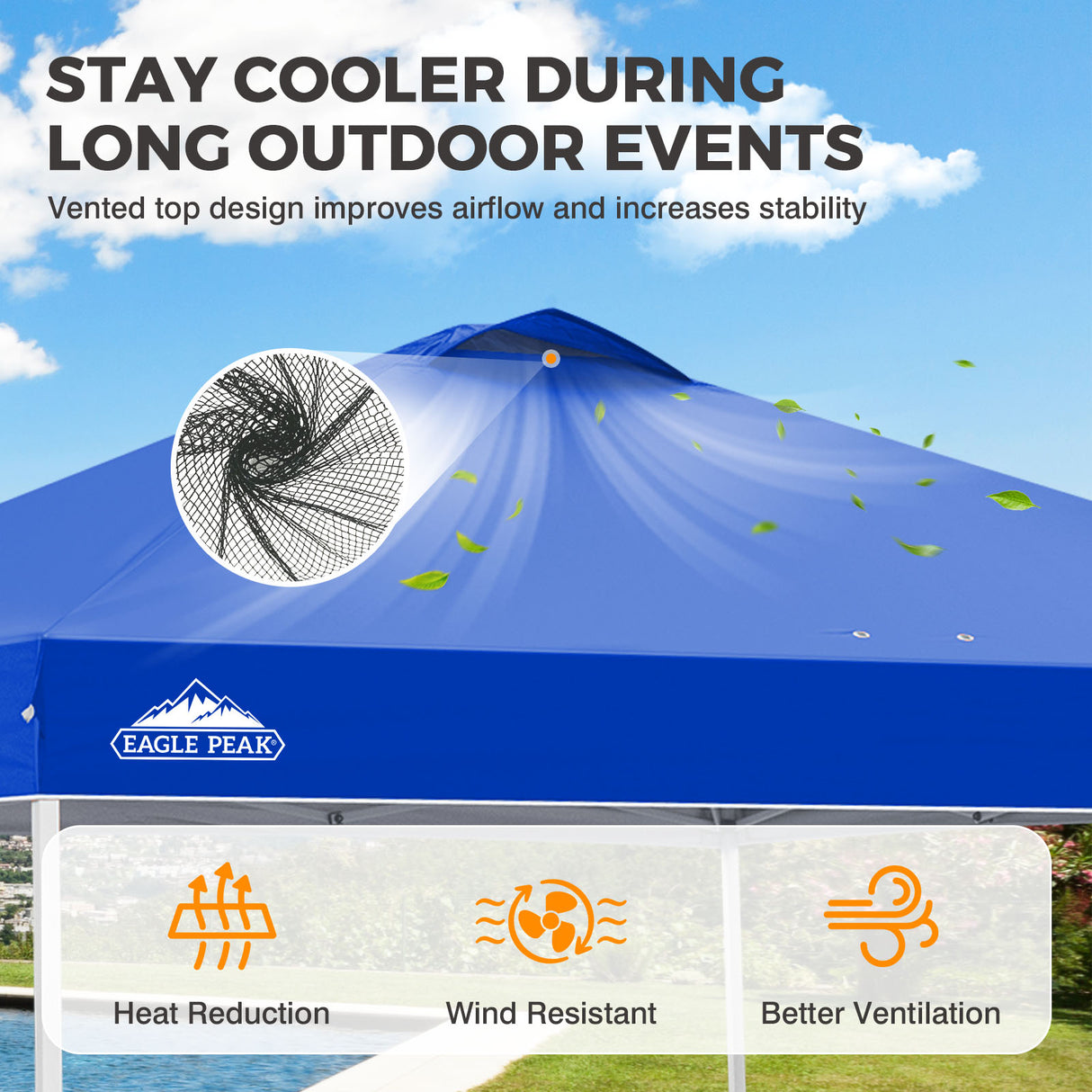 Easy Setup Straight Leg 10x10 Pop Up Canopy Tent w/ 100 sqft of Shade