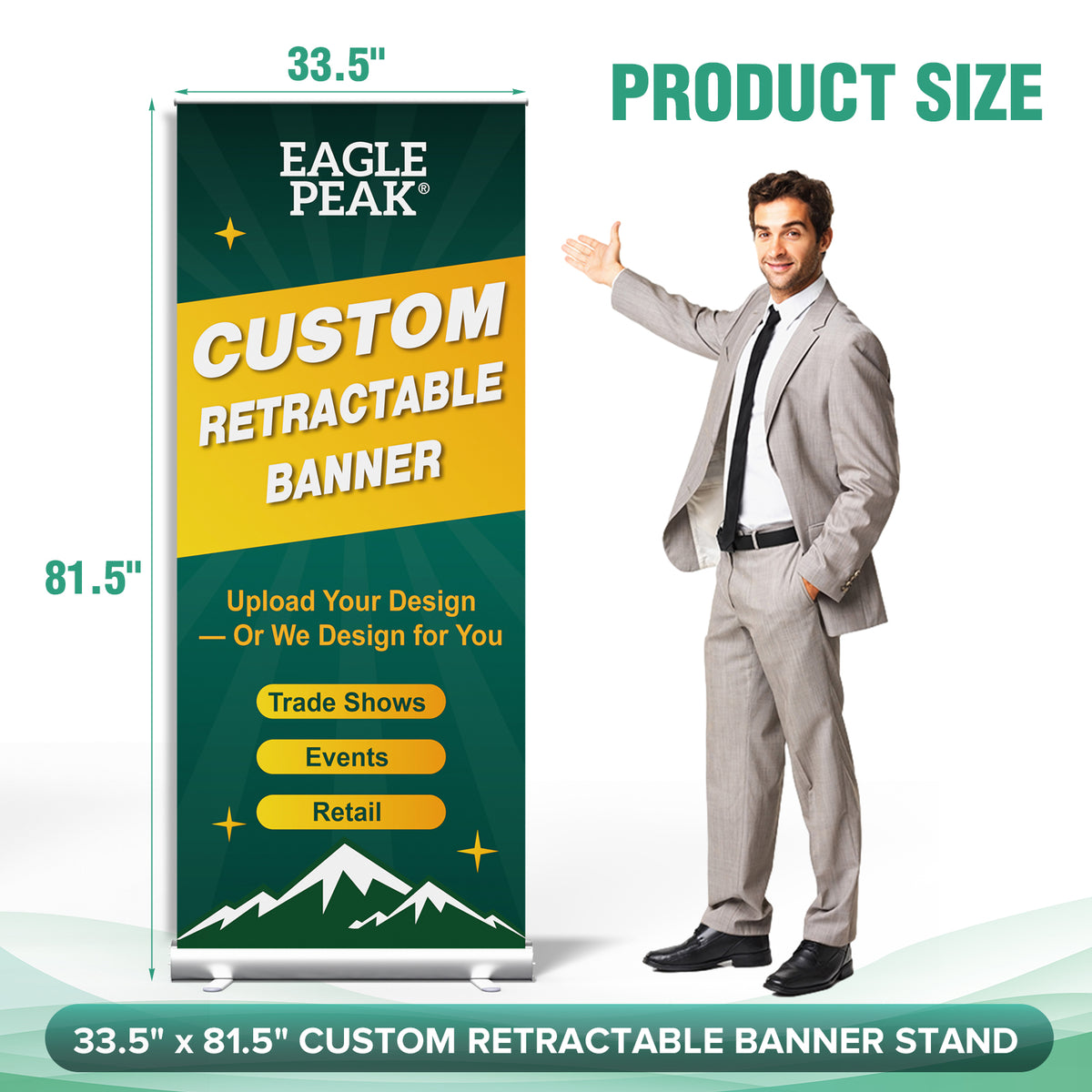 Custom Retractable Banner Stand with Your Business Logo