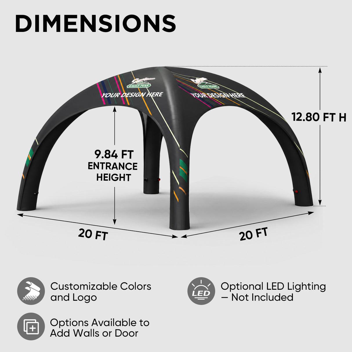 Custom Inflatable Event Tent with Logo, Spider Tent