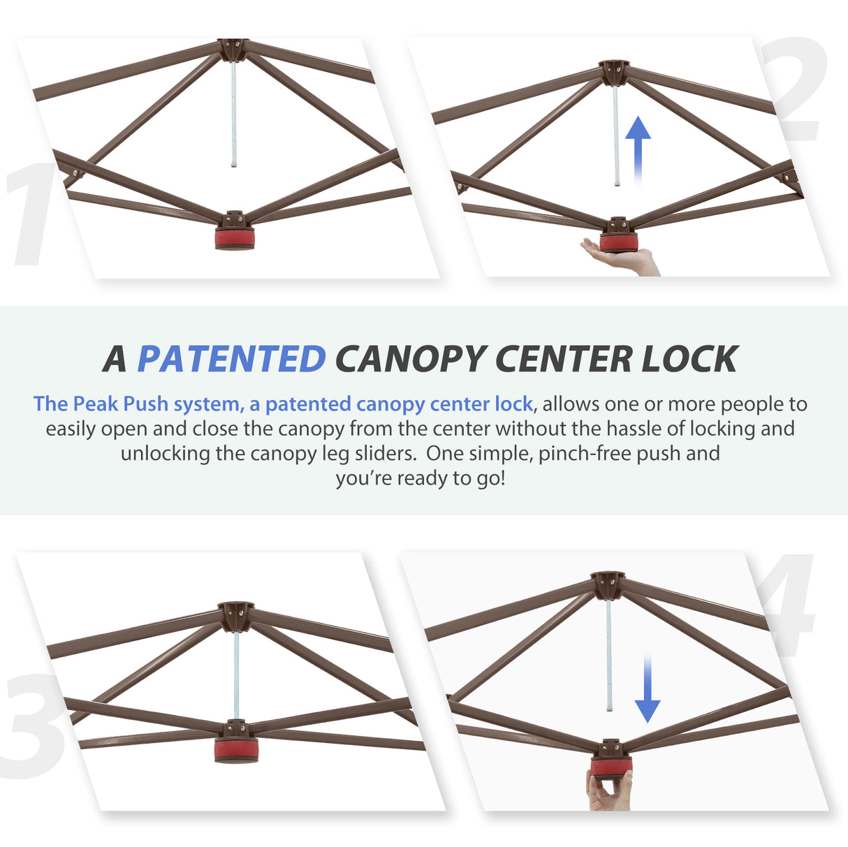 13x13 Straight Leg Pop Up Canopy Tent with 169 sqft of Shade