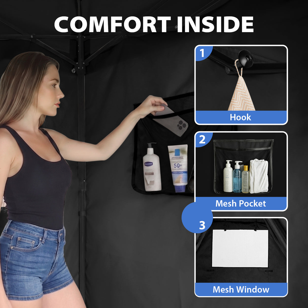 Flat Top 4x4 Pop-up Canopy Changing Room