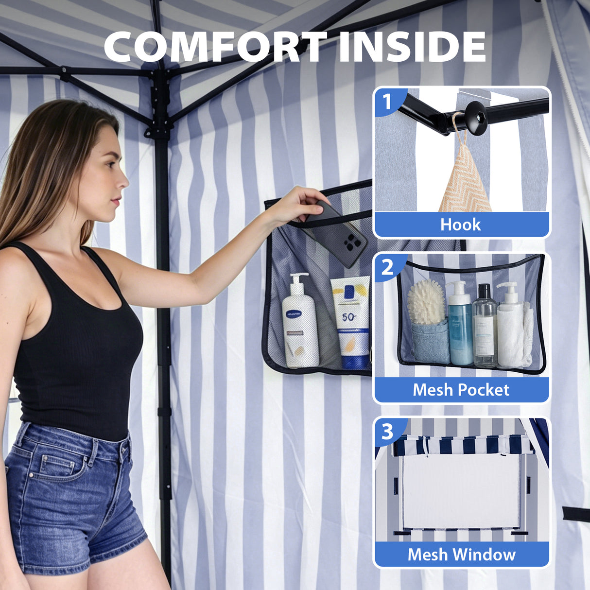 Flat Top 4x4 Pop-up Canopy Changing Room