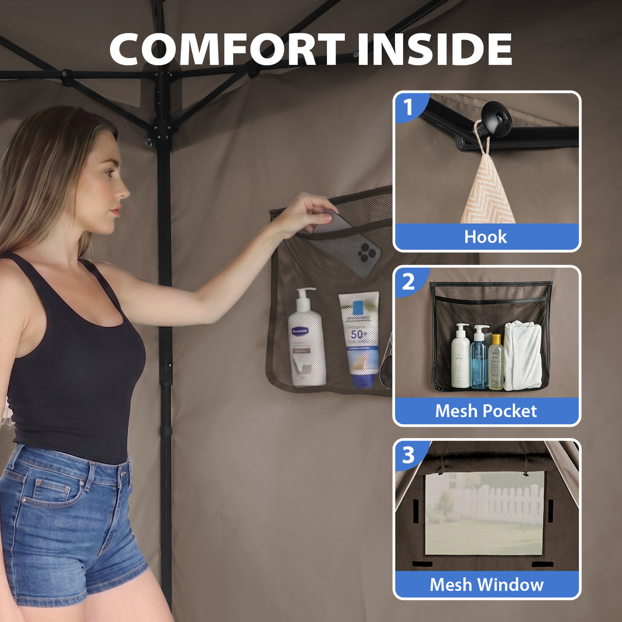 Flat Top 4x4 Pop-up Canopy Changing Room