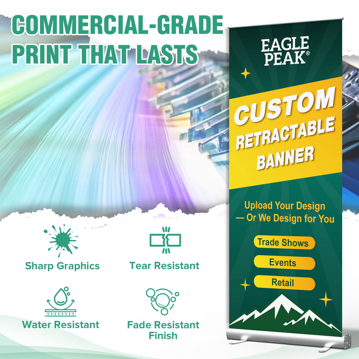 Custom Retractable Banner Stand with Your Business Logo