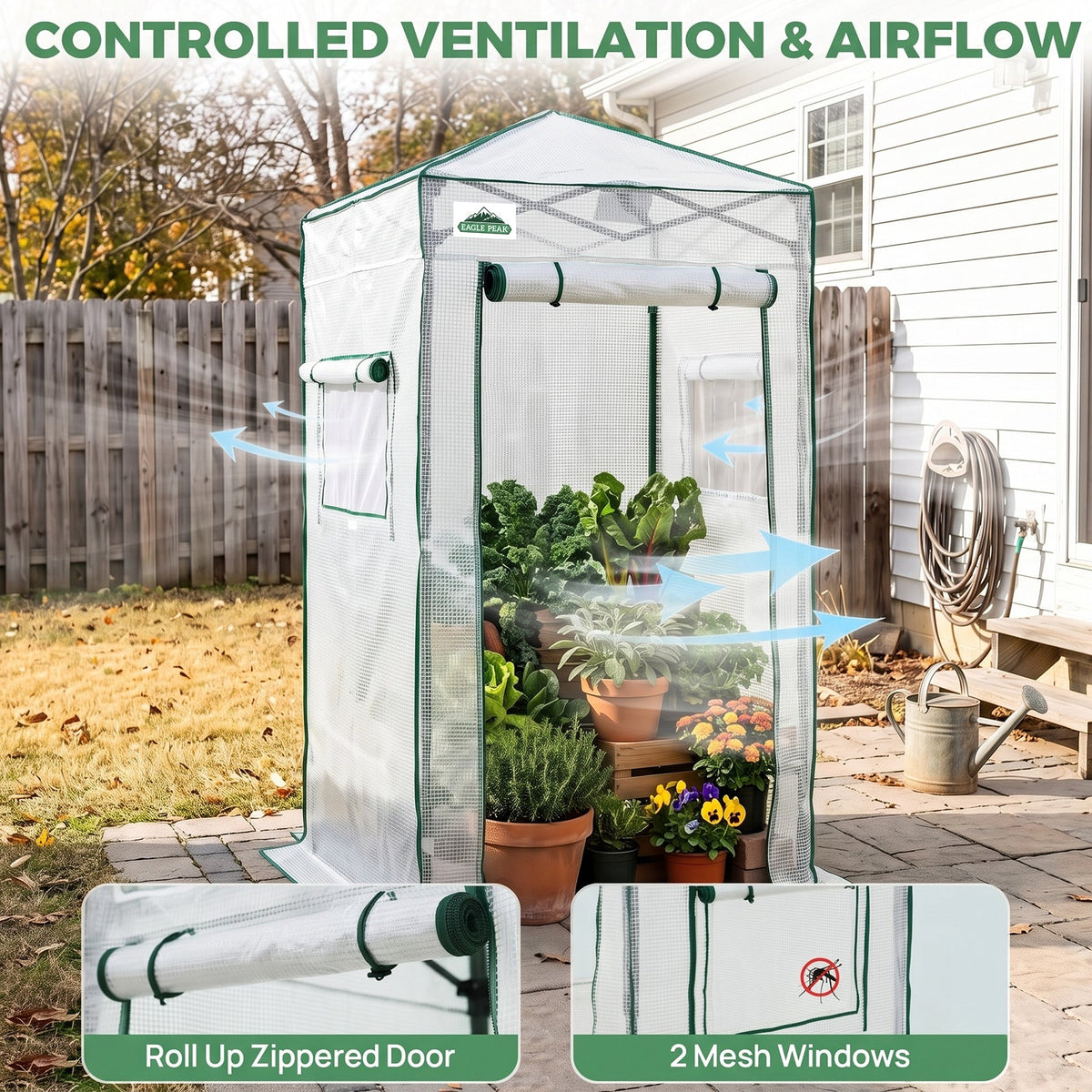 3x3 Easy Setup Small Pop Up Greenhouse - Eagle Peak®