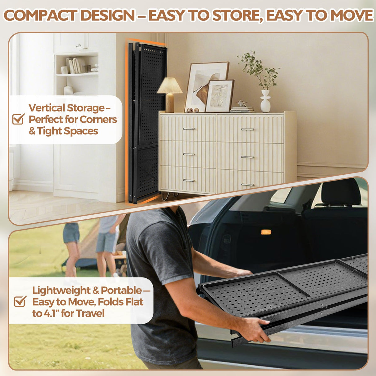 4 - Tier Foldable Greenhouse Shelf, 28”x14.6”x44.7”, 520 lbs, 1/2 Pack, Black - Eagle Peak Custom Canopy Tent