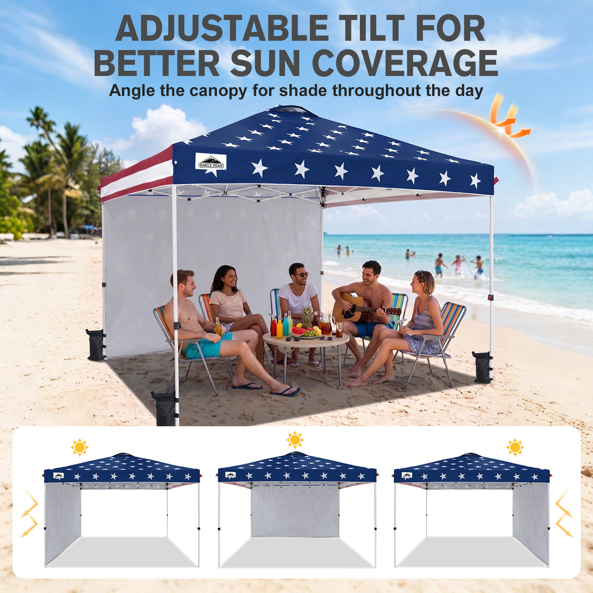 12x12 Pop Up Canopy Tent with 1 Sidewall