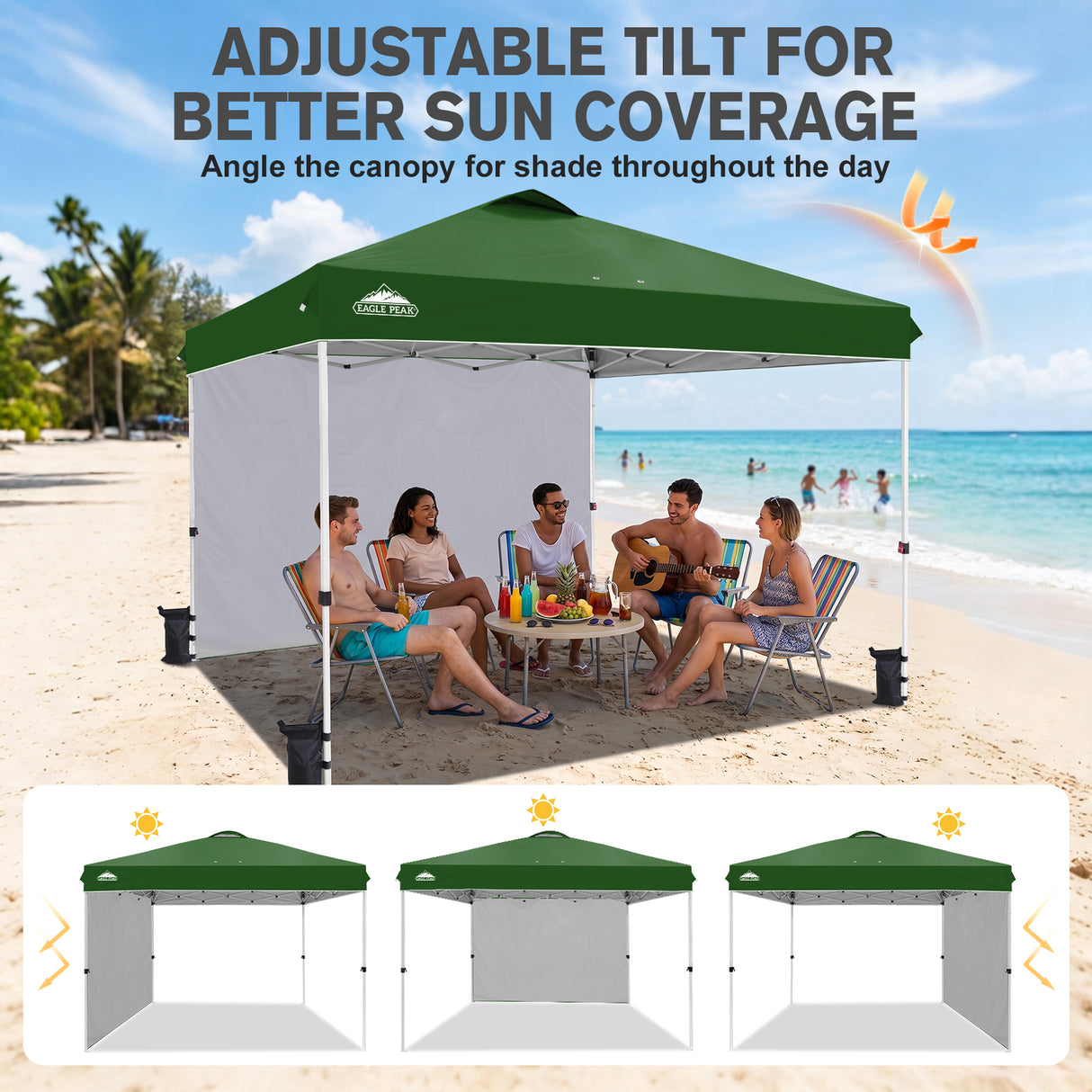 12x12 Pop Up Canopy Tent with 1 Sidewall