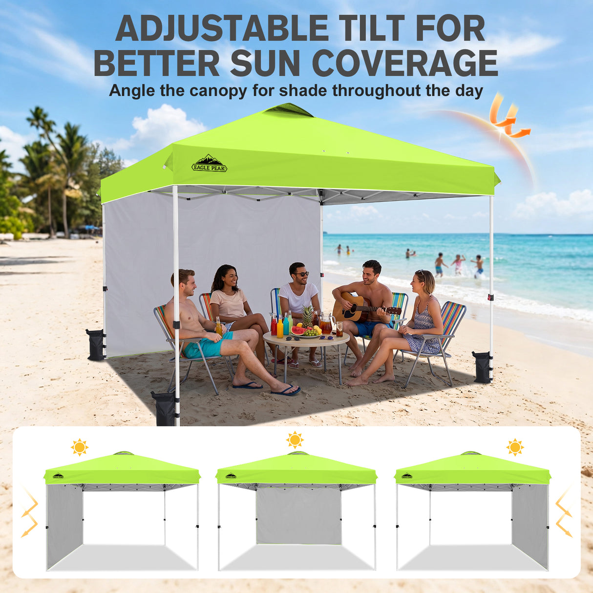 12x12 Pop Up Canopy Tent with 1 Sidewall