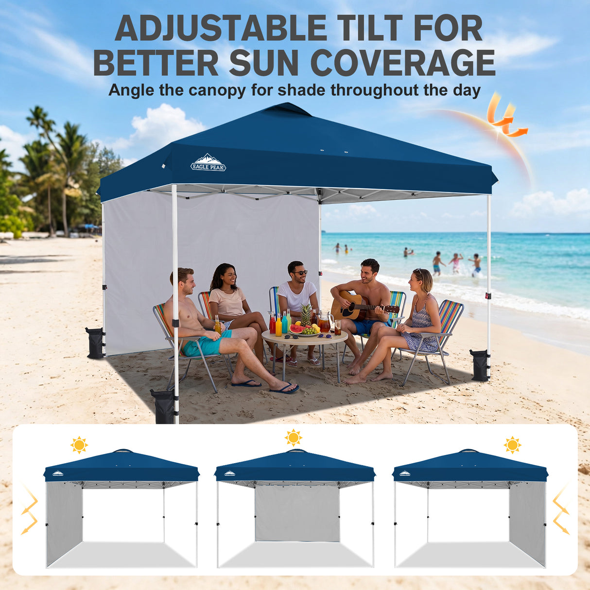 12x12 Pop Up Canopy Tent with 1 Sidewall