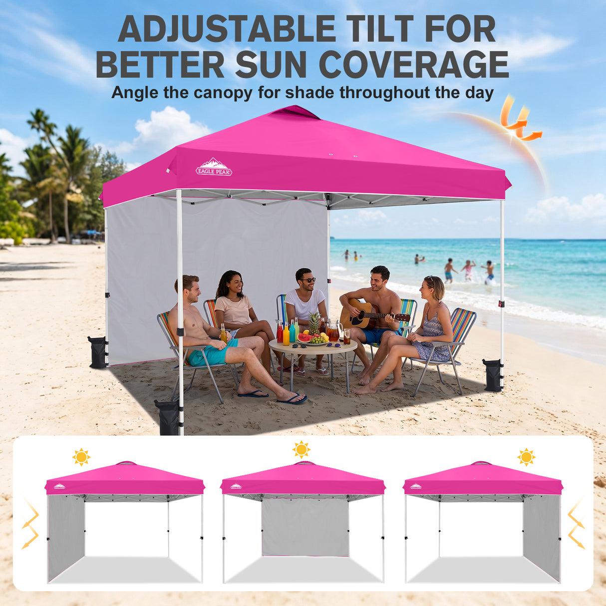 12x12 Pop Up Canopy Tent with 1 Sidewall