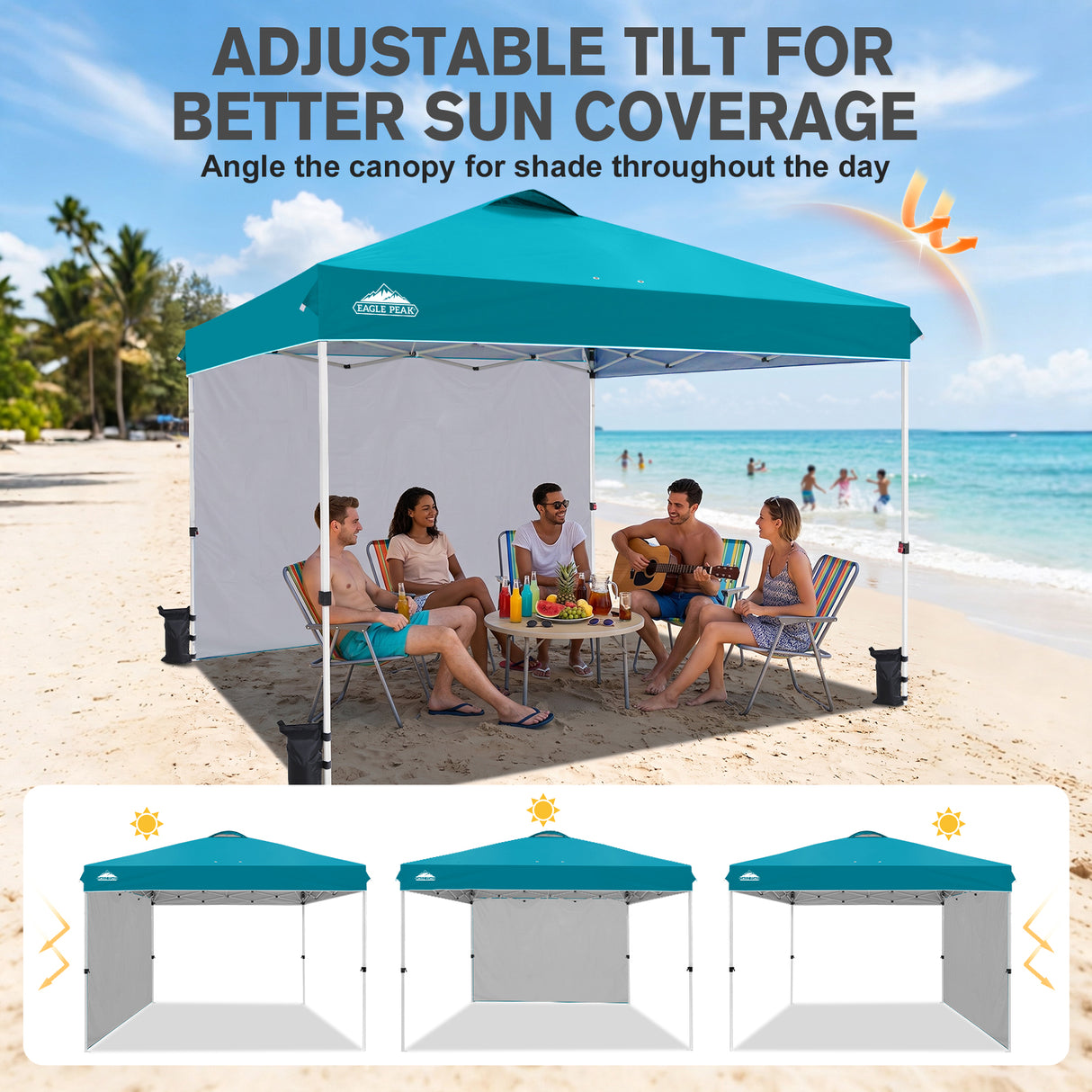 12x12 Pop Up Canopy Tent with 1 Sidewall