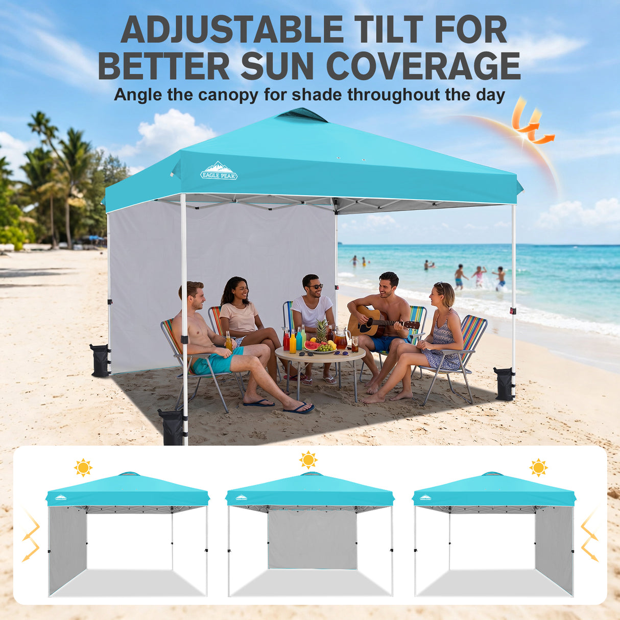 12x12 Pop Up Canopy Tent with 1 Sidewall