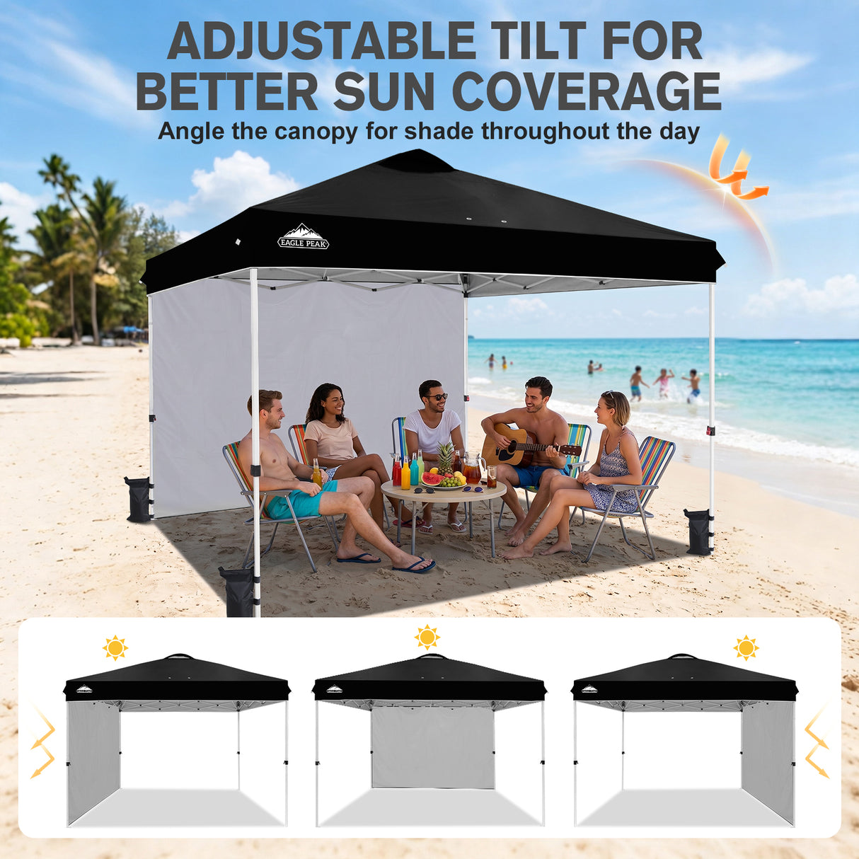 12x12 Pop Up Canopy Tent with 1 Sidewall