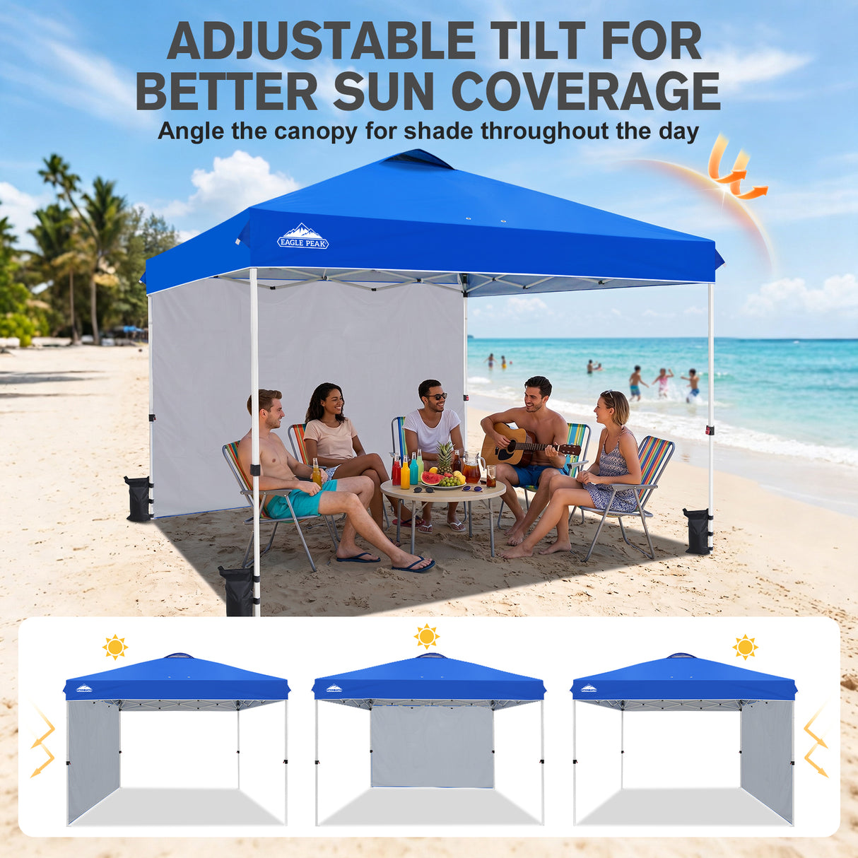 12x12 Pop Up Canopy Tent with 1 Sidewall