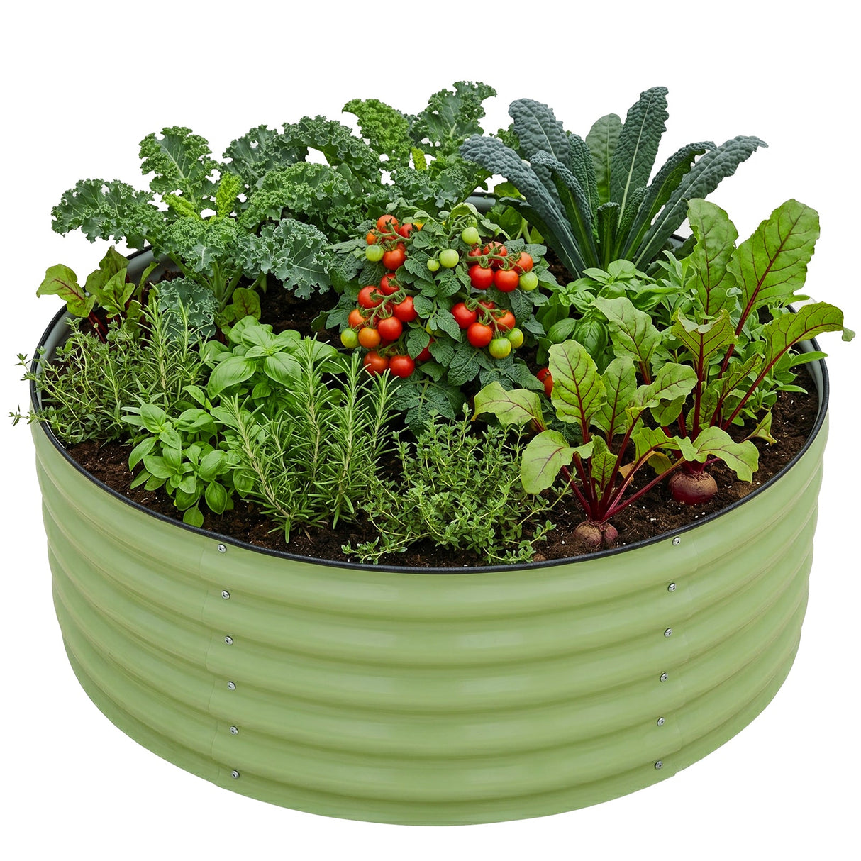 42'' Round 17'' Tall Raised Garden Bed Planter - Eagle Peak®