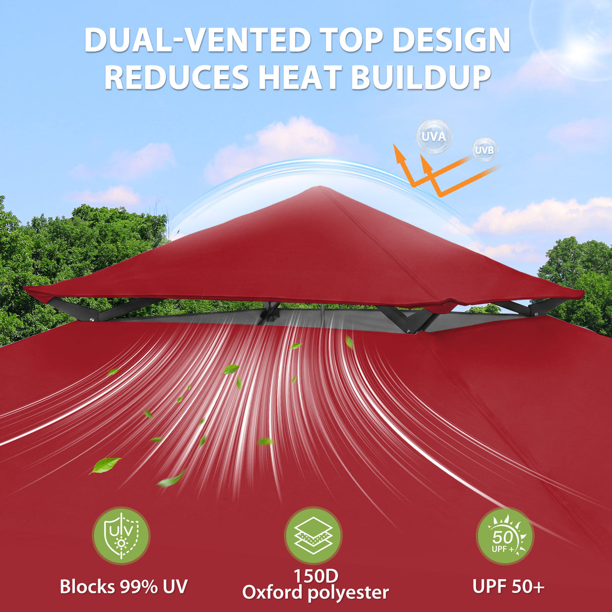 13x13 Straight Leg Pop Up Canopy Tent with 169 sqft of Shade