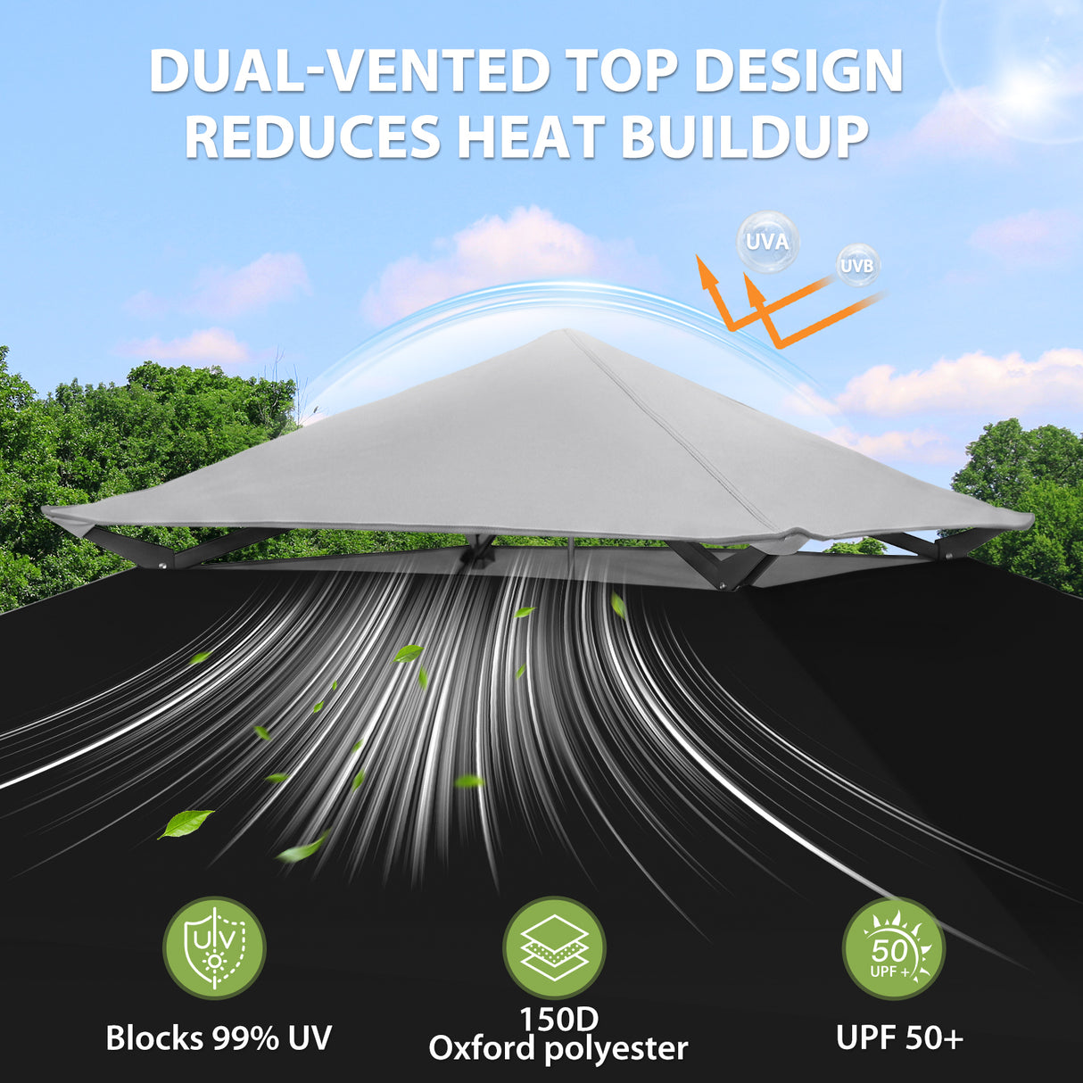 13x13 Straight Leg Pop Up Canopy Tent with 169 sqft of Shade
