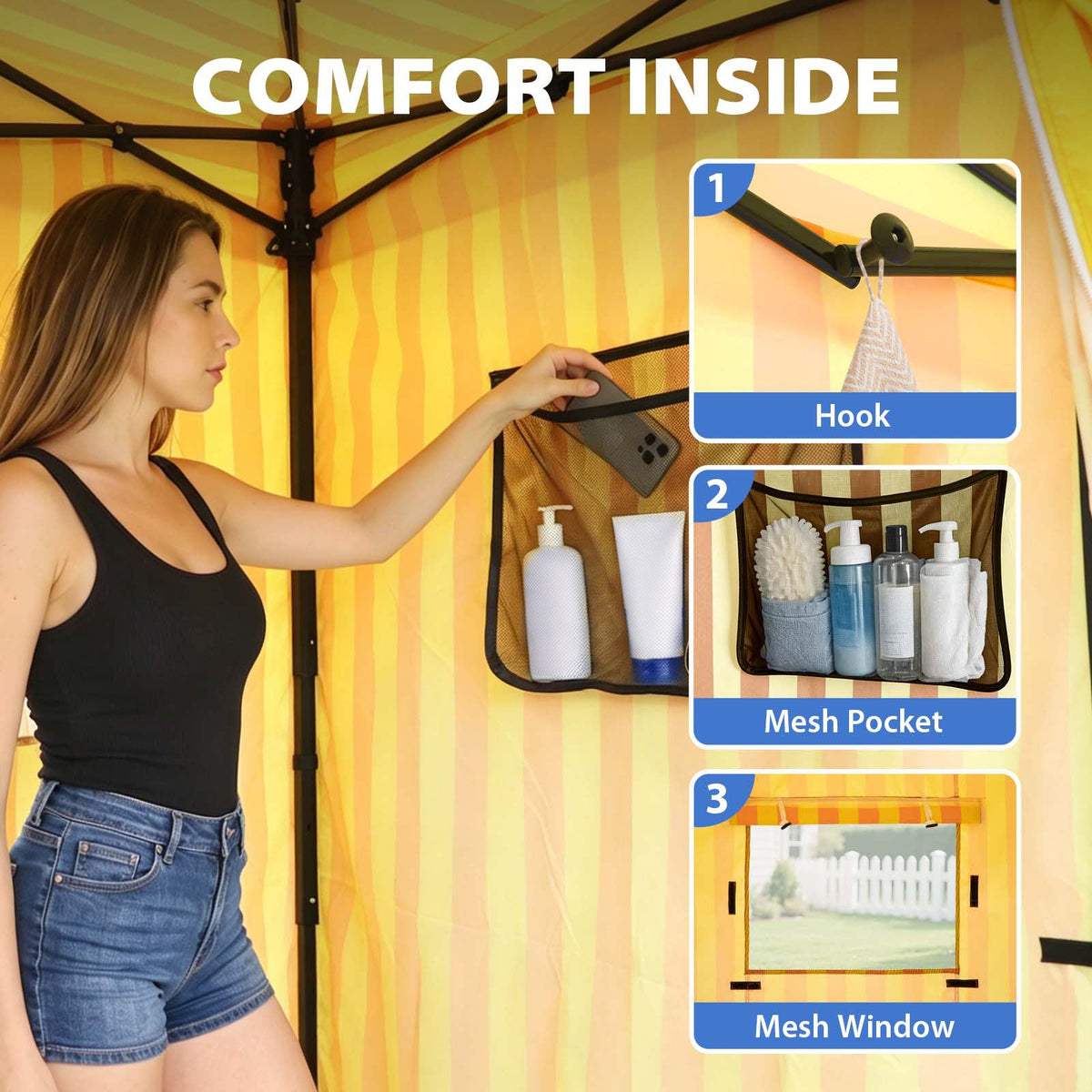 4x4 Pop Up Changing Tent, Flat Top Changing Room - Eagle Peak®