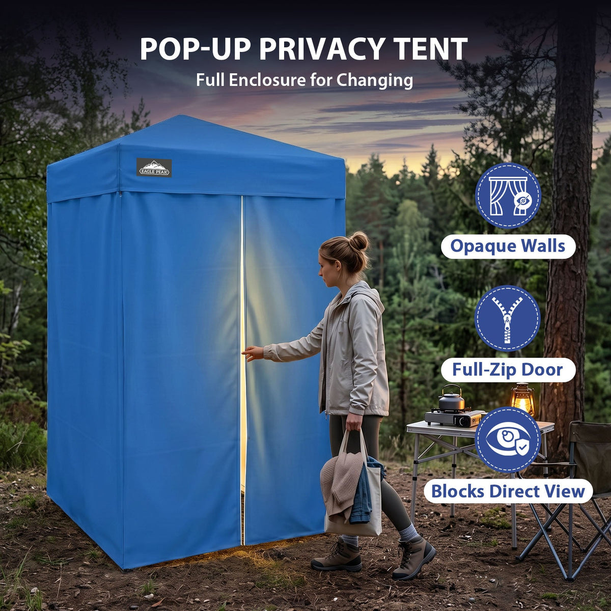 4x4 Pop Up Changing Tent, Portable Changing Room - Eagle Peak®