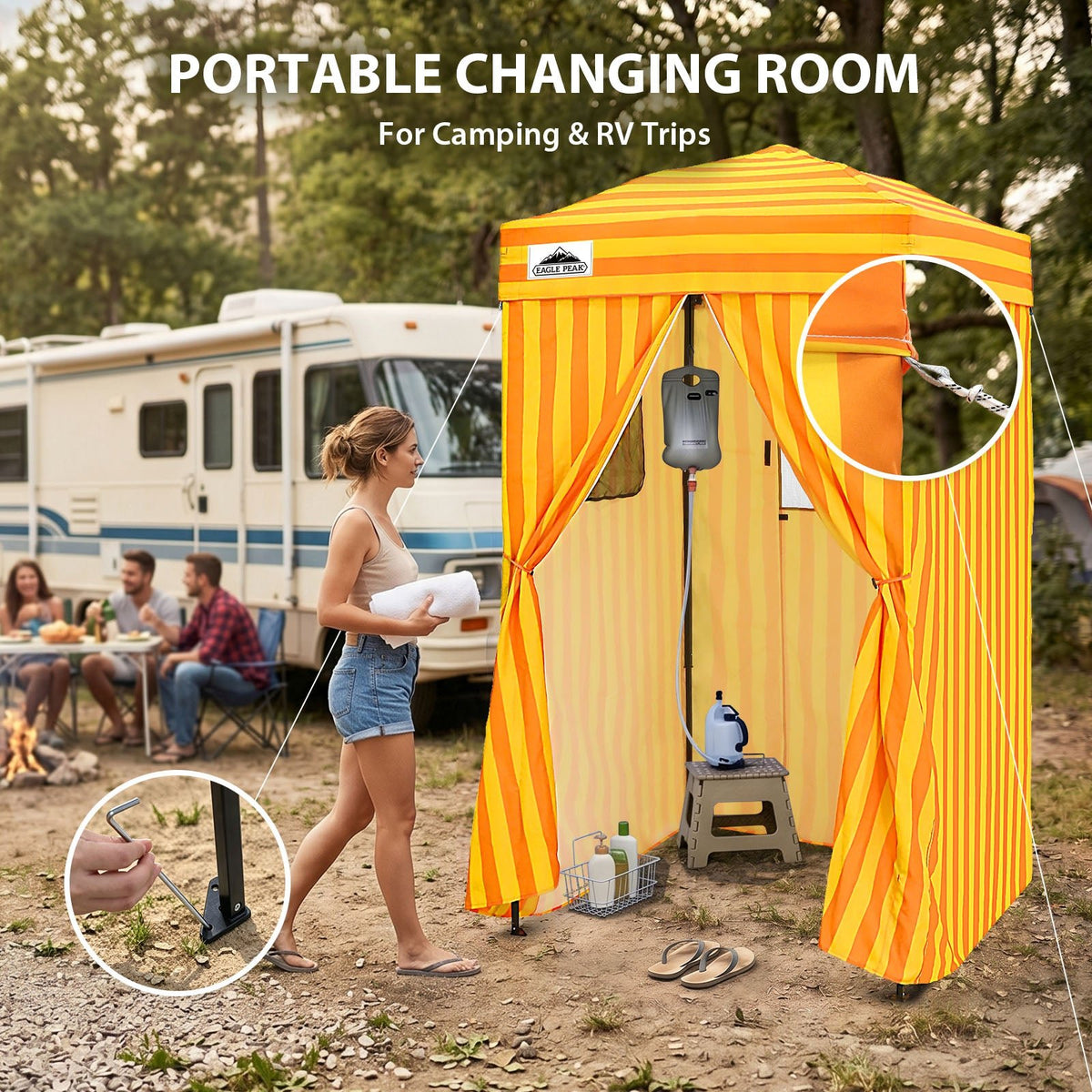 4x4 Pop Up Changing Tent, Portable Changing Room - Eagle Peak®