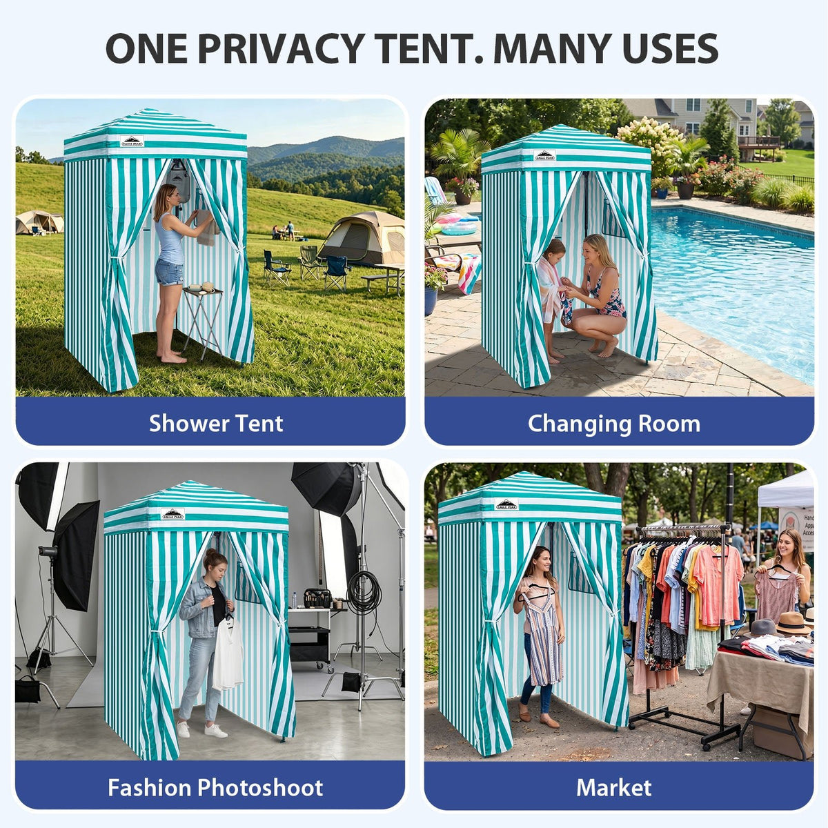 4x4 Pop Up Changing Tent, Portable Changing Room - Eagle Peak®