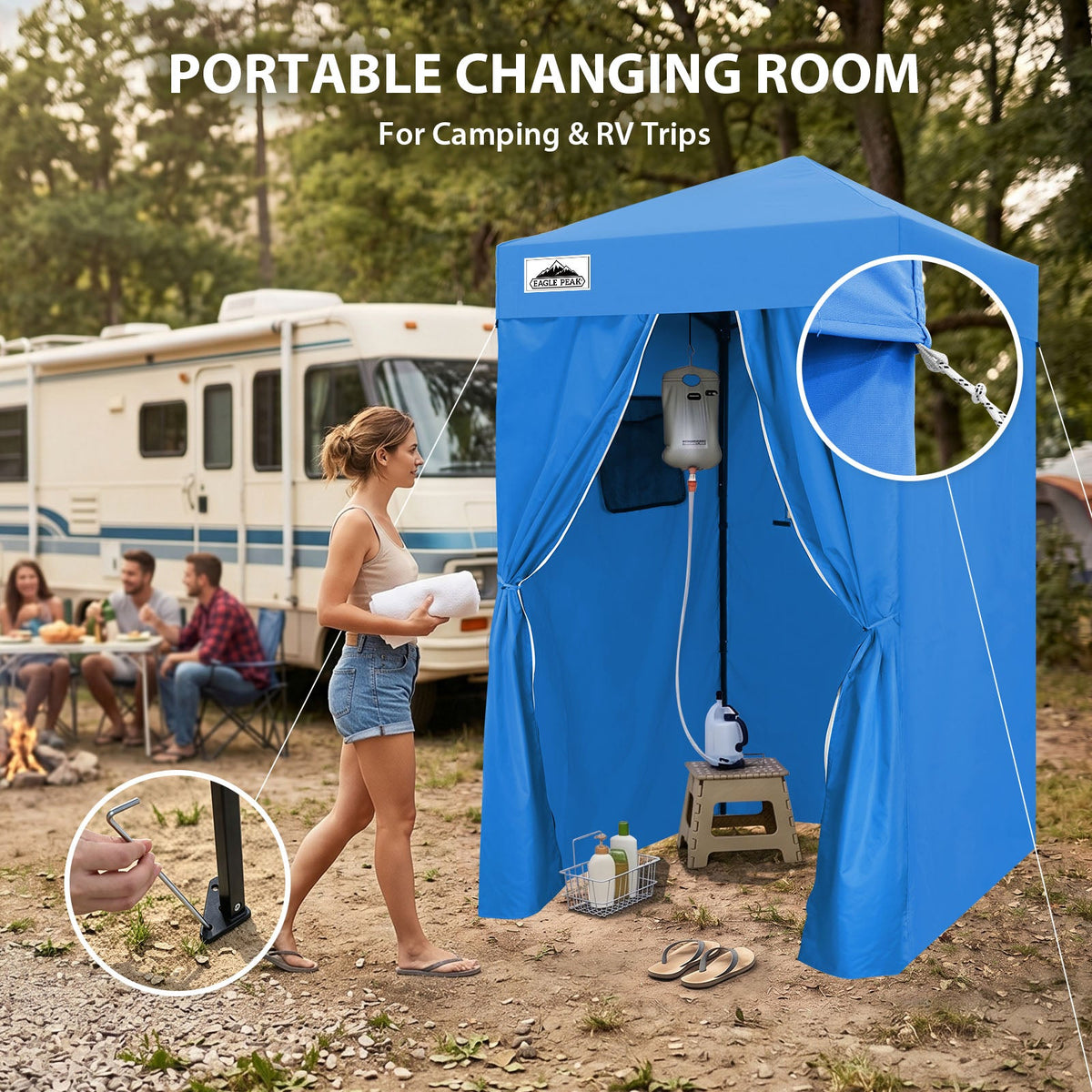 4x4 Pop Up Changing Tent, Portable Changing Room - Eagle Peak®