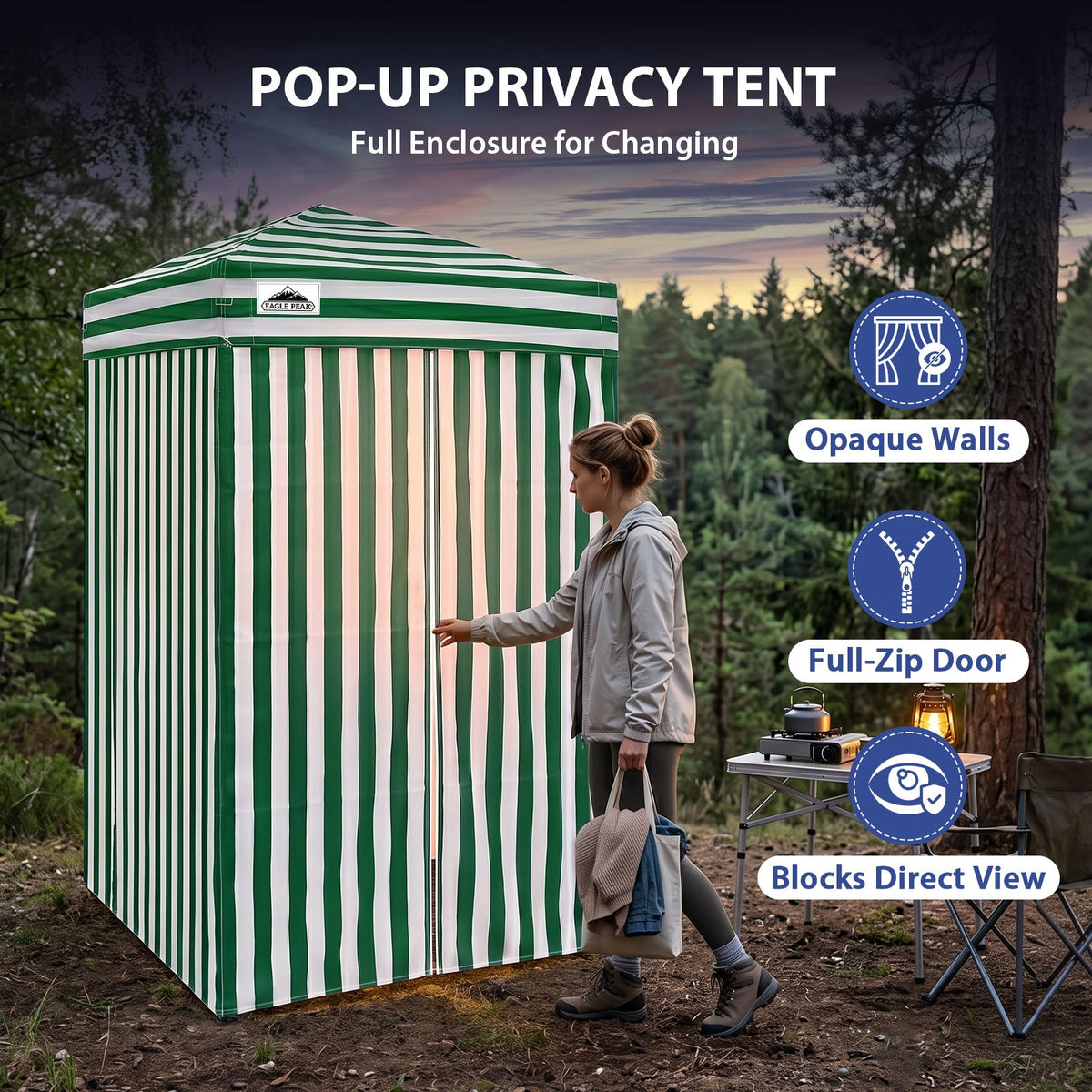 4x4 Pop Up Changing Tent, Portable Changing Room - Eagle Peak®