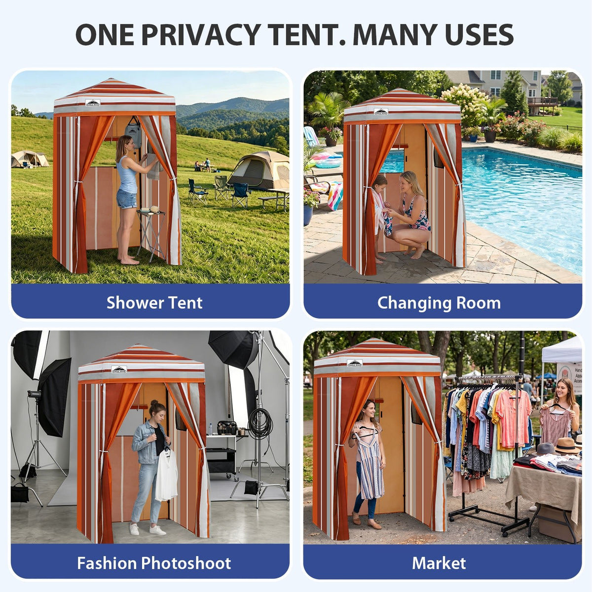 4x4 Pop Up Changing Tent, Portable Changing Room - Eagle Peak®