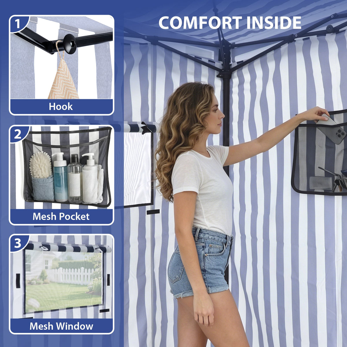 4x4 Pop Up Changing Tent, Portable Changing Room - Eagle Peak®