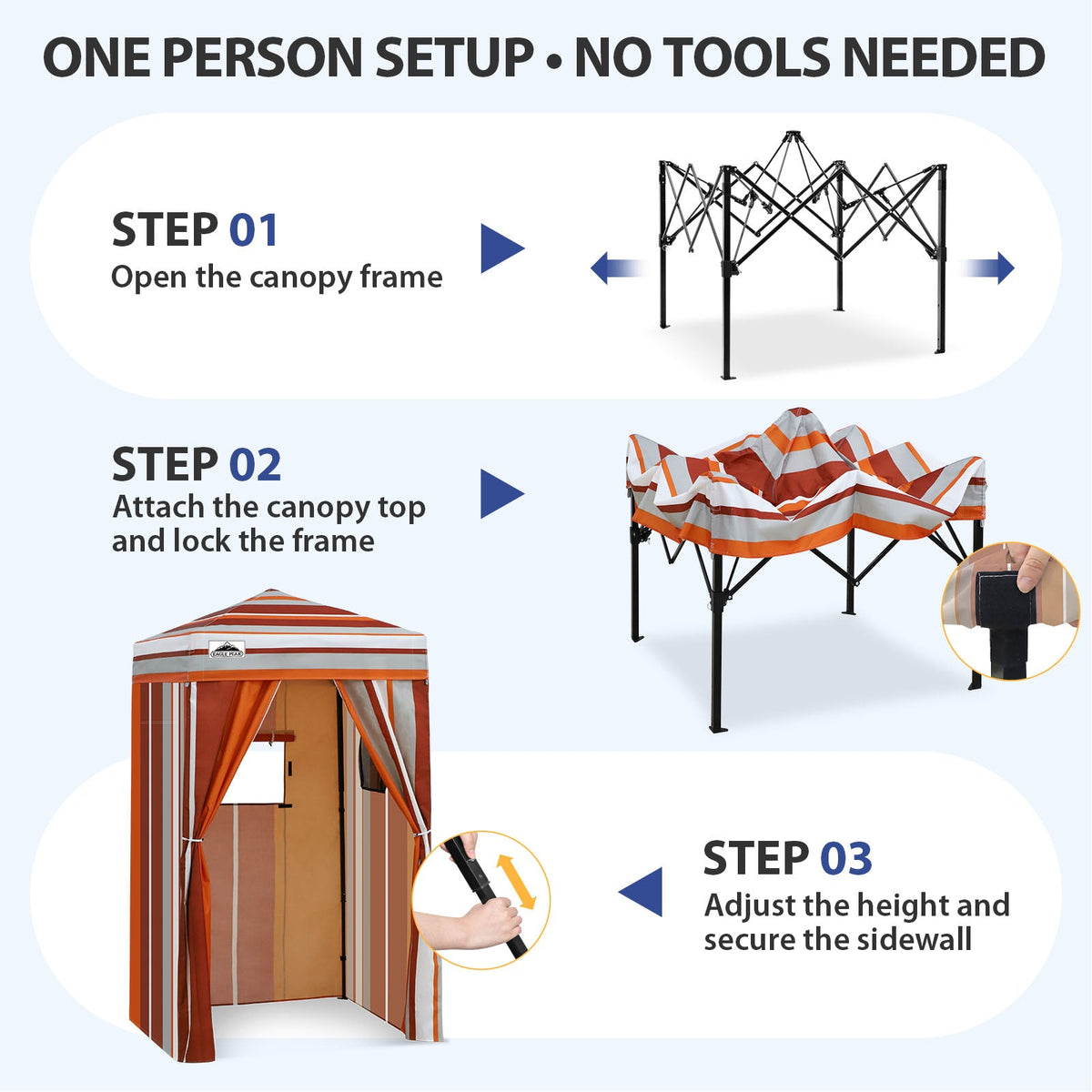 4x4 Pop Up Changing Tent, Portable Changing Room - Eagle Peak®