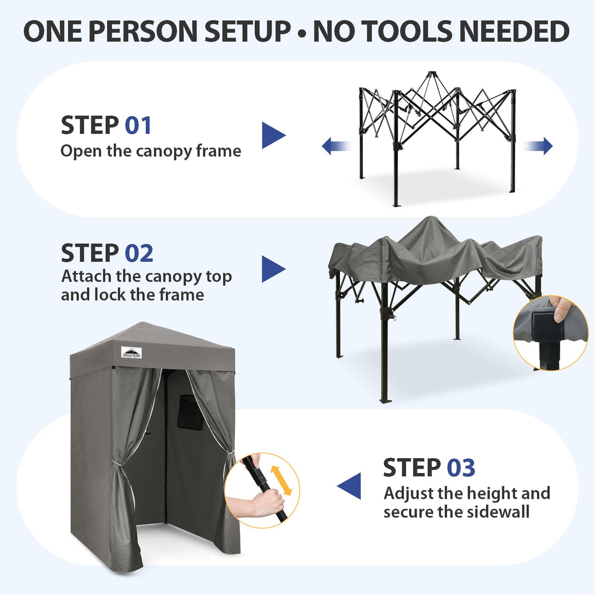 4x4 Pop Up Changing Tent, Portable Changing Room - Eagle Peak®