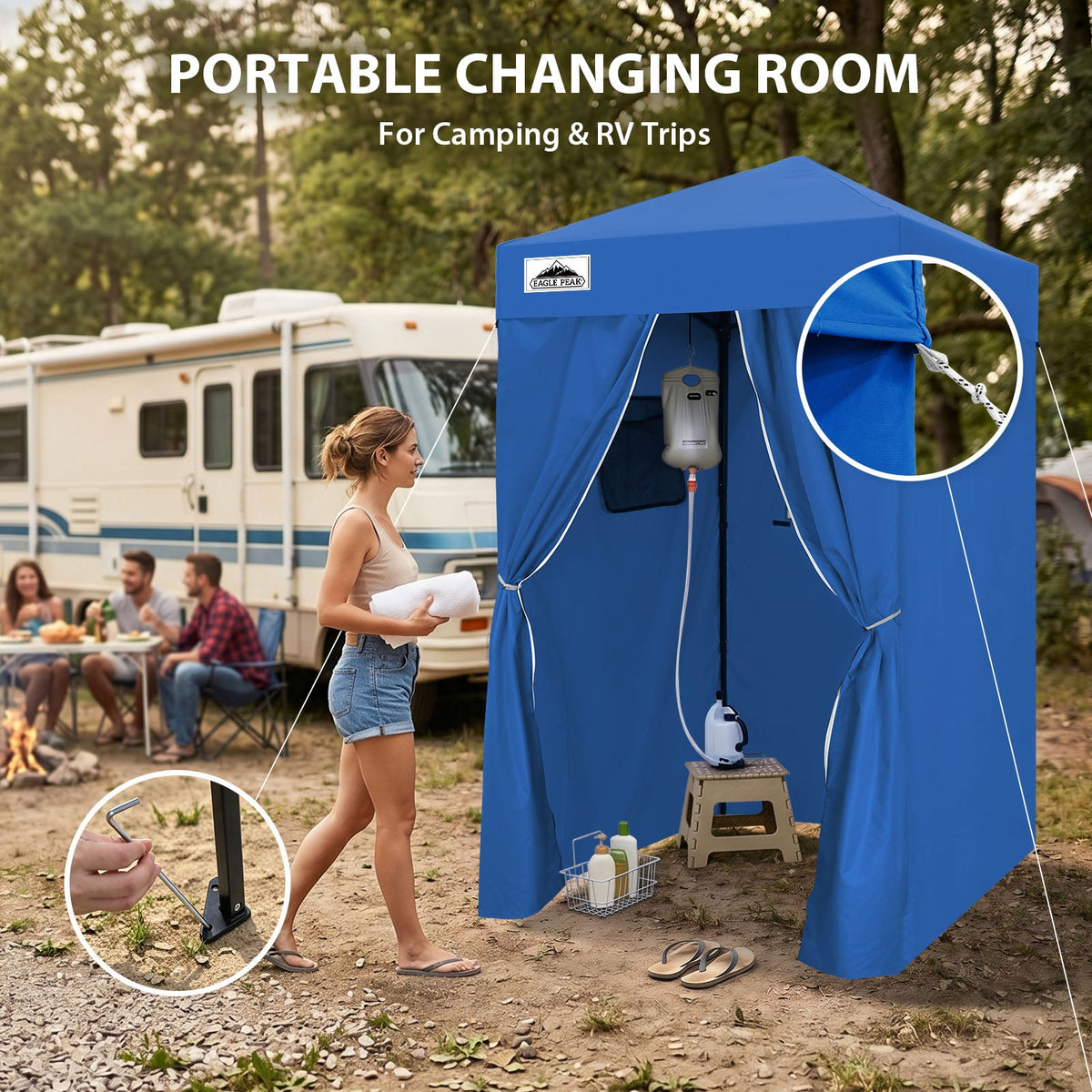4x4 Pop Up Changing Tent, Portable Changing Room - Eagle Peak®