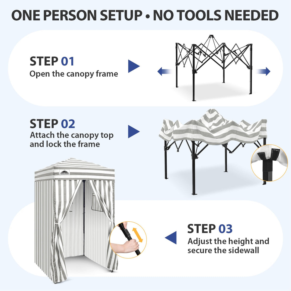 4x4 Pop Up Changing Tent, Portable Changing Room - Eagle Peak®