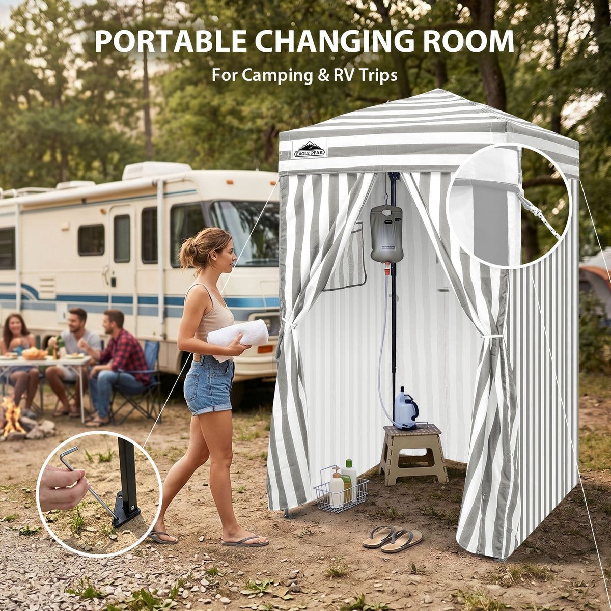 4x4 Pop Up Changing Tent, Portable Changing Room - Eagle Peak®