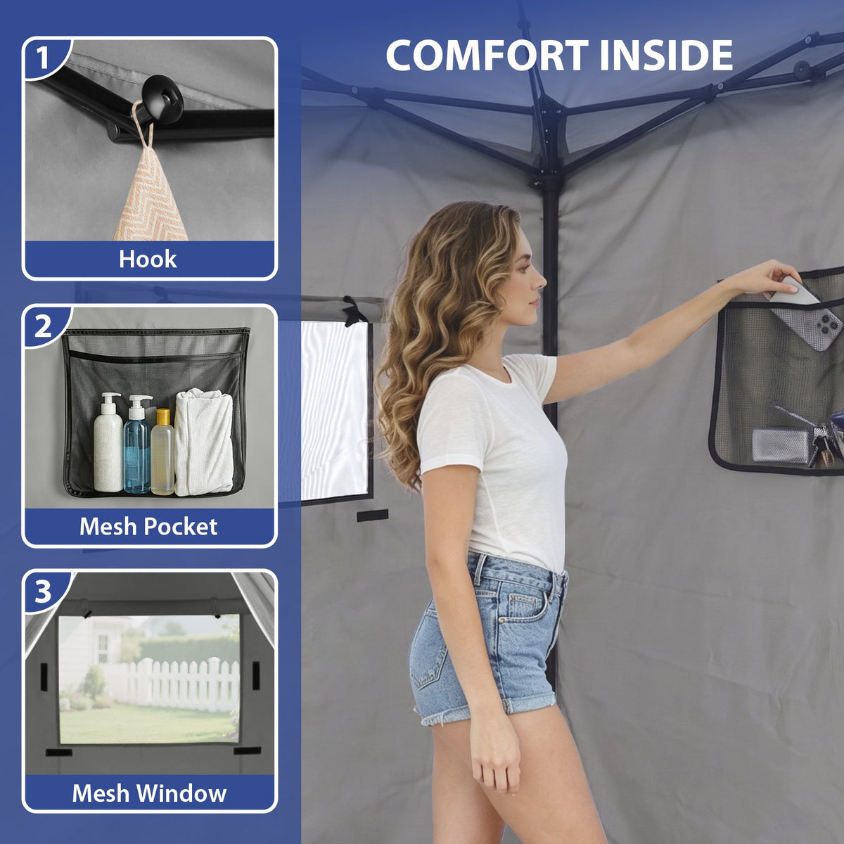 4x4 Pop Up Changing Tent, Portable Changing Room - Eagle Peak®